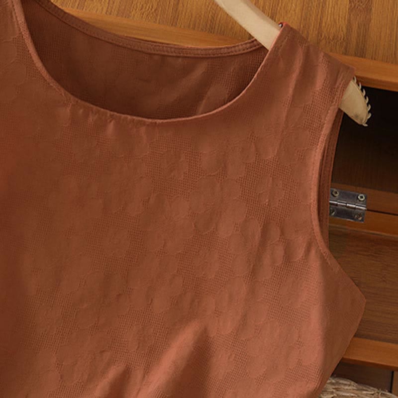 Nimara Ritual Summer Casual Side Slit Flower Women's Sleeveless T-Shirts Tank Top