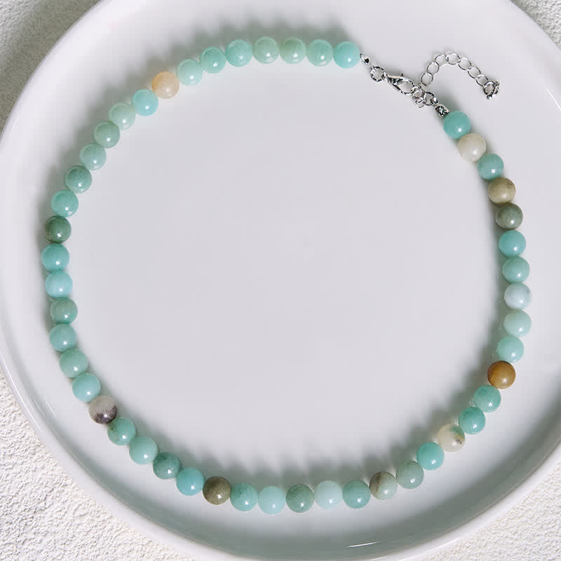 Nimara Ritual Natural Amazonite Bead Balance Necklace