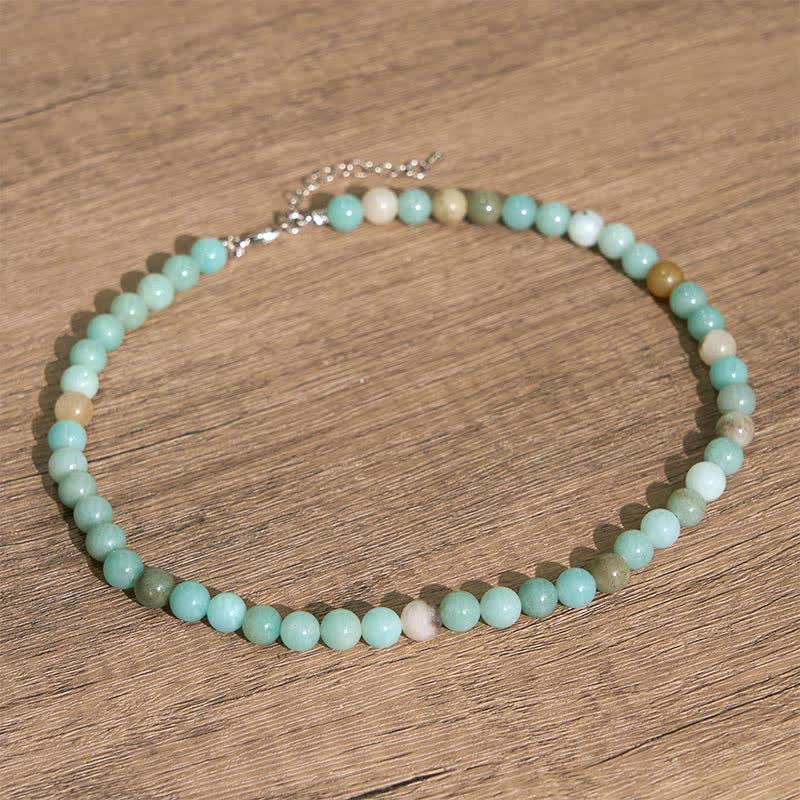 Nimara Ritual Natural Amazonite Bead Balance Necklace