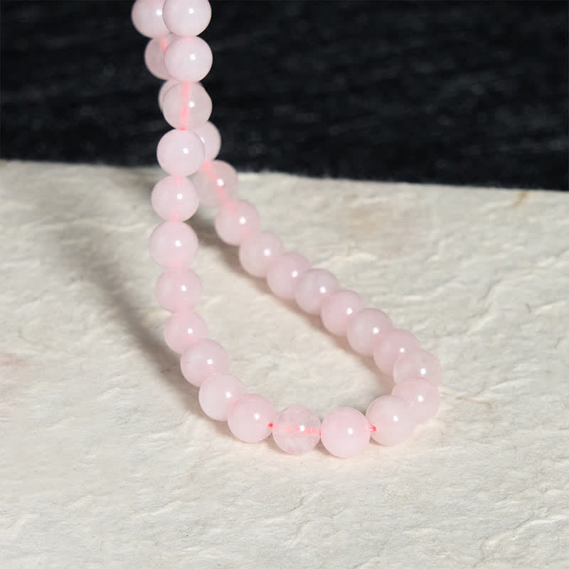 Nimara Ritual Natural Rose Quartz Bead Peace Necklace