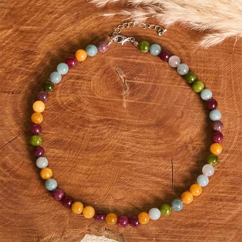 Nimara Ritual Natural Tourmaline Bead Wisdom Necklace