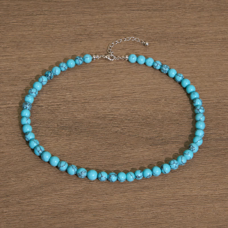Nimara Ritual Natural Turquoise Bead Strength Necklace