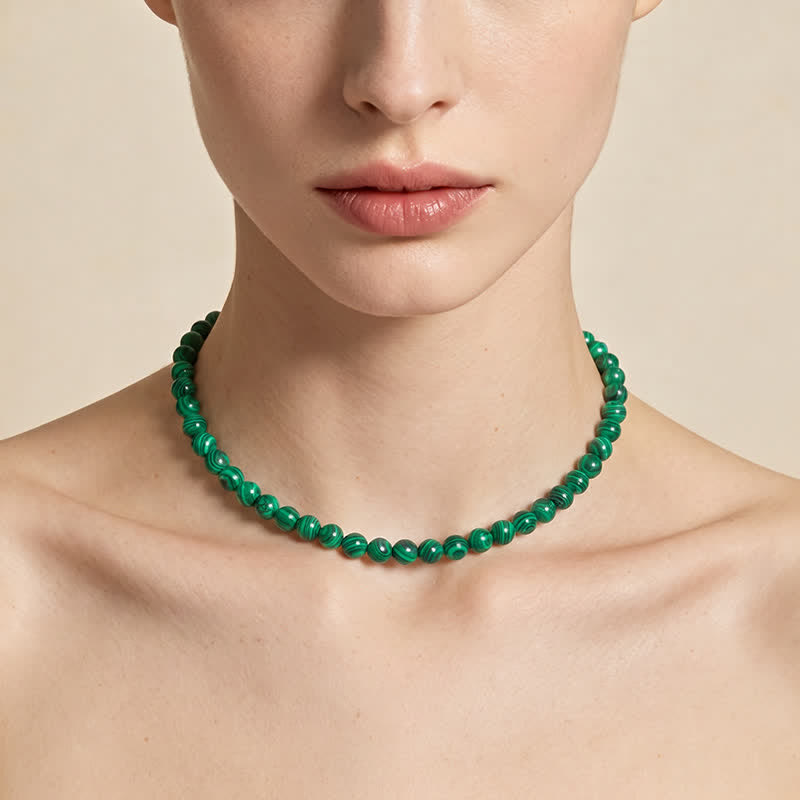 Nimara Ritual Natural Malachite Bead Purity Necklace