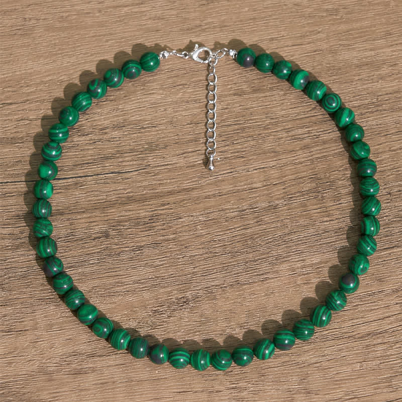 Nimara Ritual Natural Malachite Bead Purity Necklace