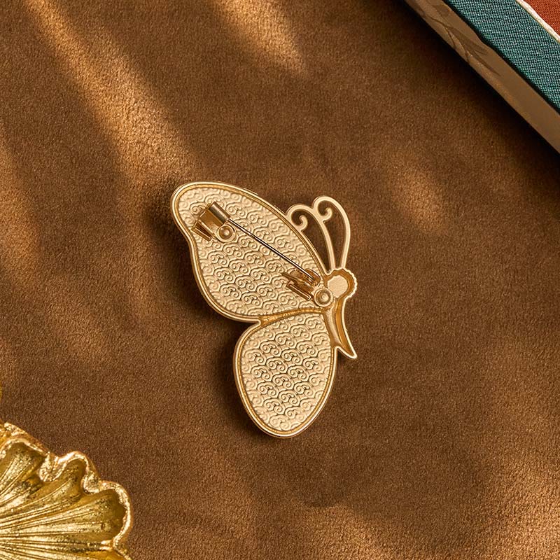Nimara Ritual Song Brocade Purple Butterfly Transformation Handmade Harmony New Chinese Brooch
