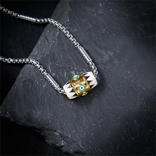 Nimara Ritual Copper Enamel Evil Eye Protection Pendant Necklace