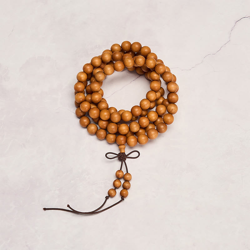 Nimara Ritual Red Sandalwood Blessing Meditation Knotted Round Bead Mala