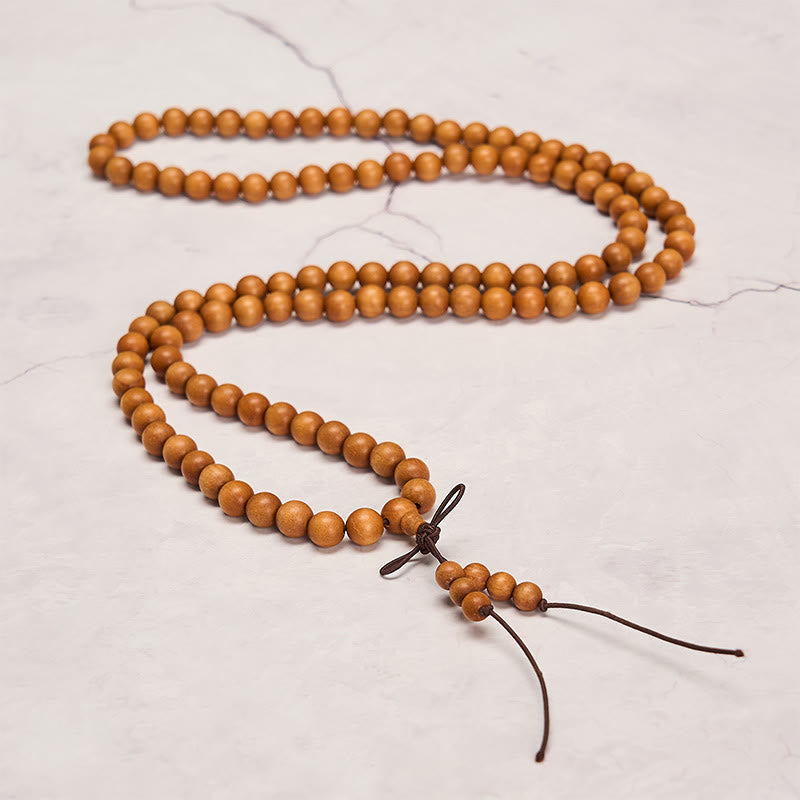 Nimara Ritual Red Sandalwood Blessing Meditation Knotted Round Bead Mala