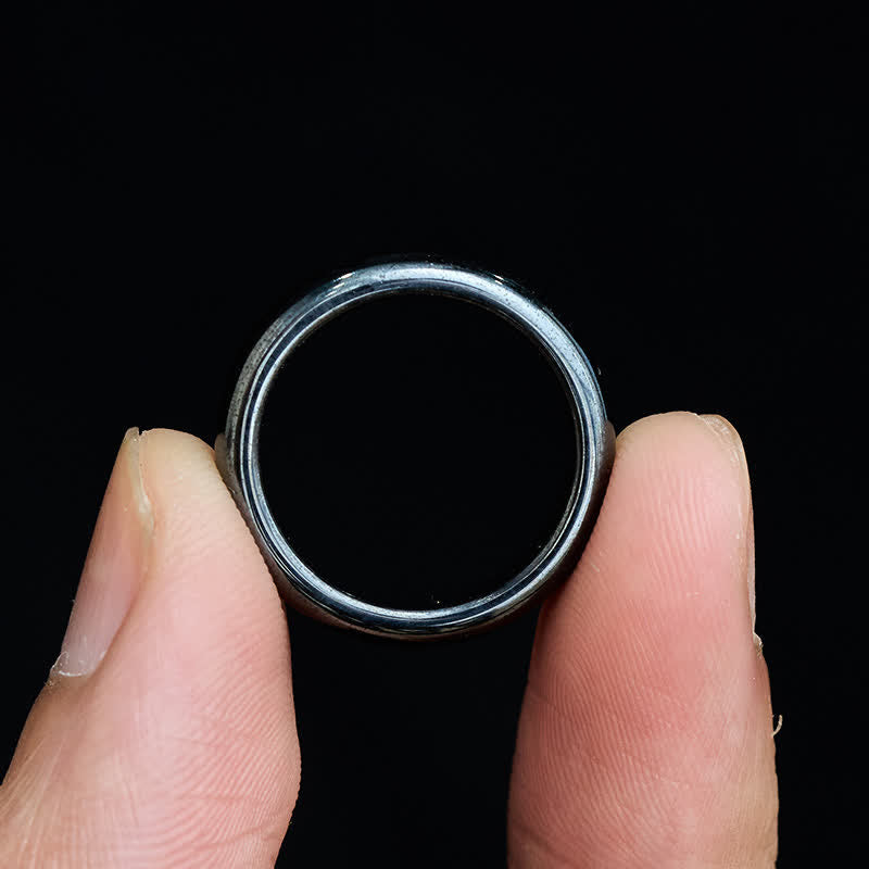 Nimara Ritual Natural Hematite Support Powerful Ring