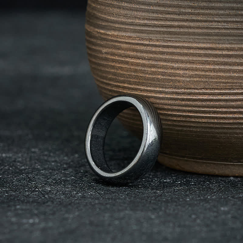 Nimara Ritual Natural Hematite Support Powerful Ring
