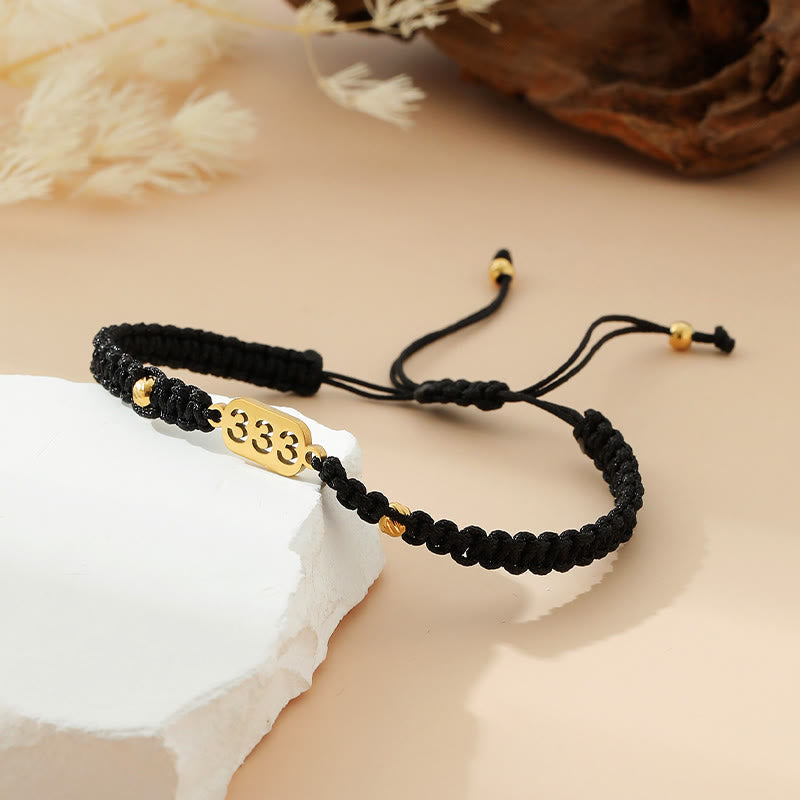 Nimara Ritual Angel Numbers Red Black Braided String Connection Bracelet