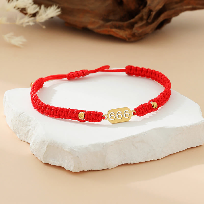 Nimara Ritual Angel Numbers Red Black Braided String Connection Bracelet
