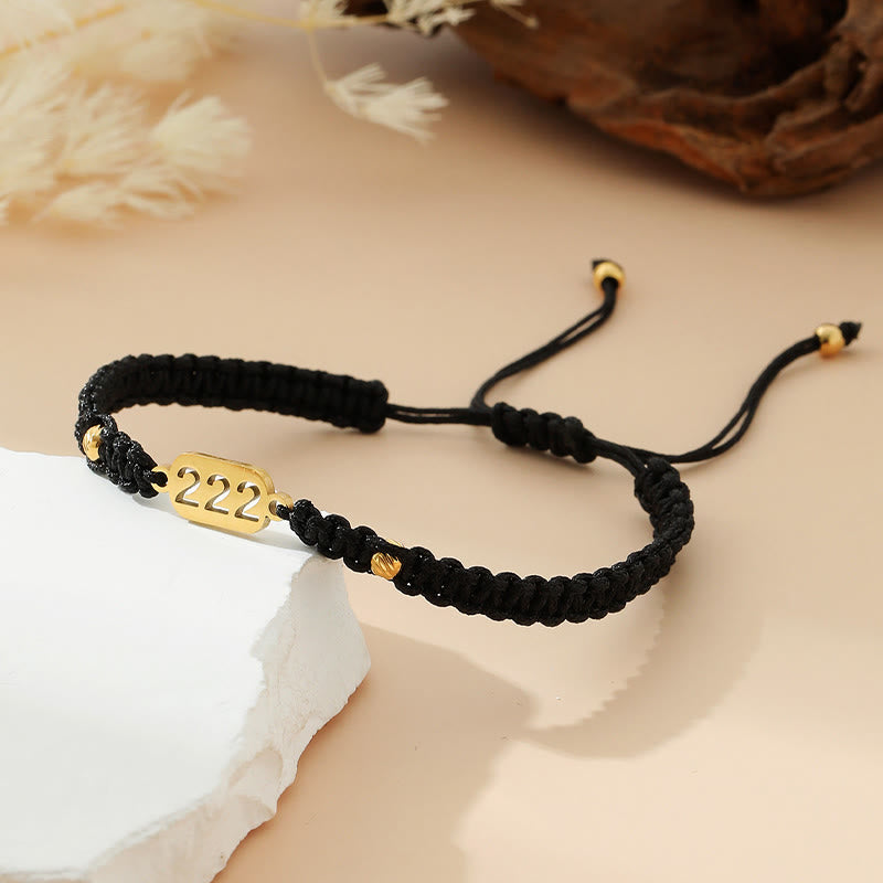 Nimara Ritual Angel Numbers Red Black Braided String Connection Bracelet