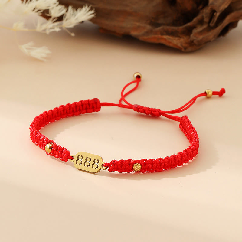 Nimara Ritual Angel Numbers Red Black Braided String Connection Bracelet