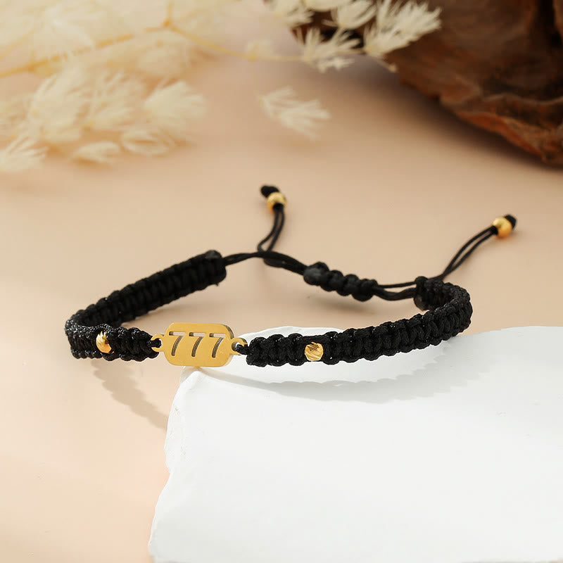 Nimara Ritual Angel Numbers Red Black Braided String Connection Bracelet
