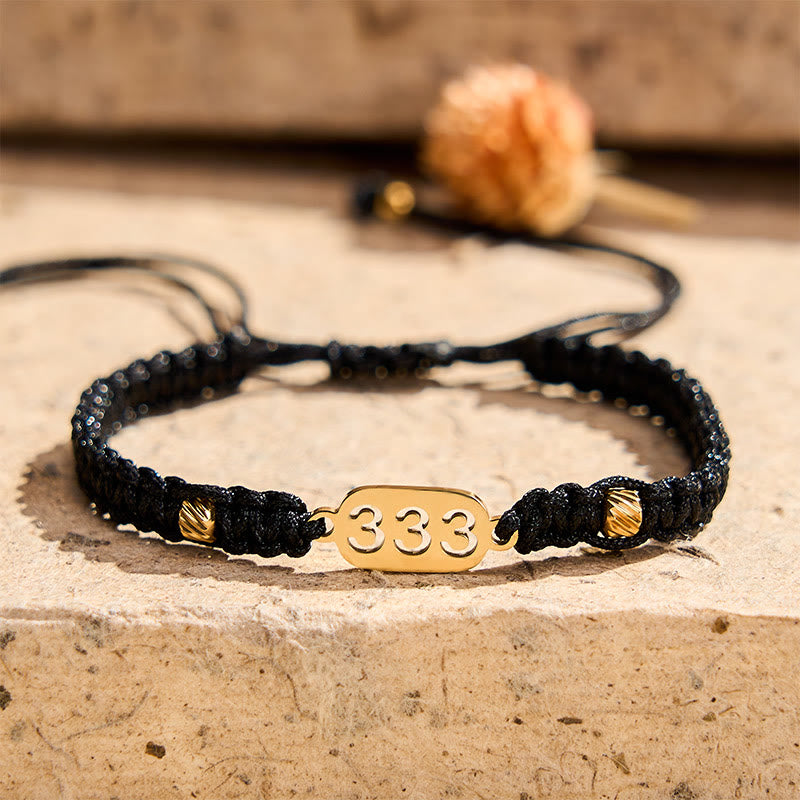 Nimara Ritual Angel Numbers Red Black Braided String Connection Bracelet
