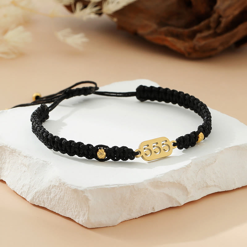 Nimara Ritual Angel Numbers Red Black Braided String Connection Bracelet