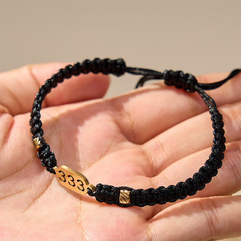 Nimara Ritual Angel Numbers Red Black Braided String Connection Bracelet