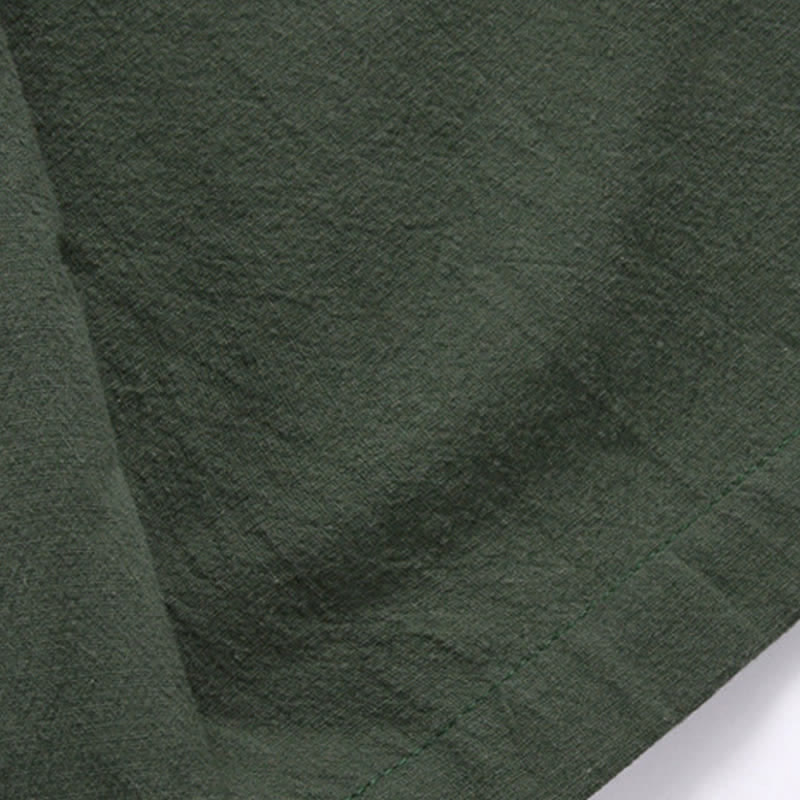 Nimara Ritual Fall Casual Vintage Embroidery Crane Cotton Linen Men's Kimonos