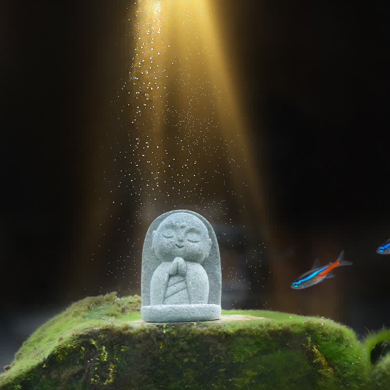 Nimara Ritual Resin Small Prayer Ksitigarbha Buddha Compassion Meditation Statue