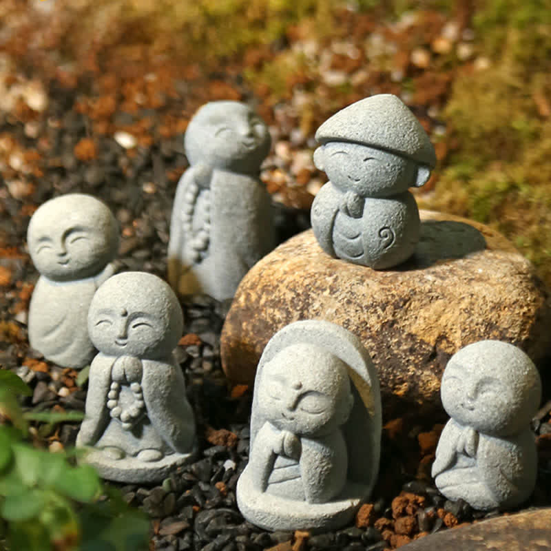 Nimara Ritual Resin Small Prayer Ksitigarbha Buddha Compassion Meditation Statue