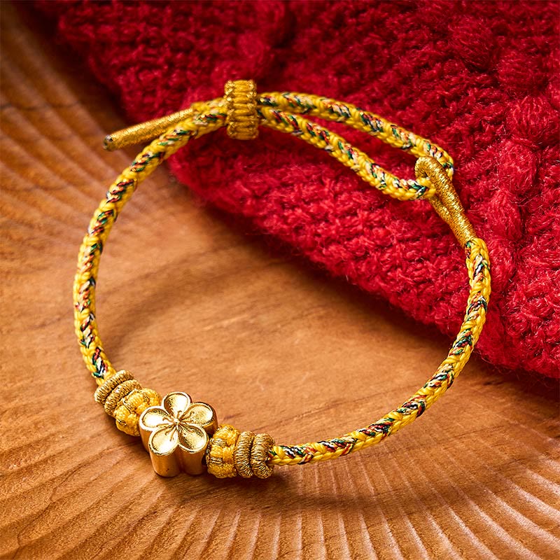Nimara Ritual Yellow Braided Rope Flower Rootedness Bracelet