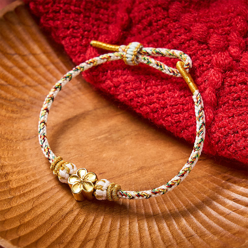 Nimara Ritual White Braided Rope Flower knowledge Bracelet