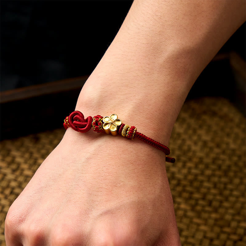 Nimara Ritual Flower Braided Rope Knot Adjustable Bracelet
