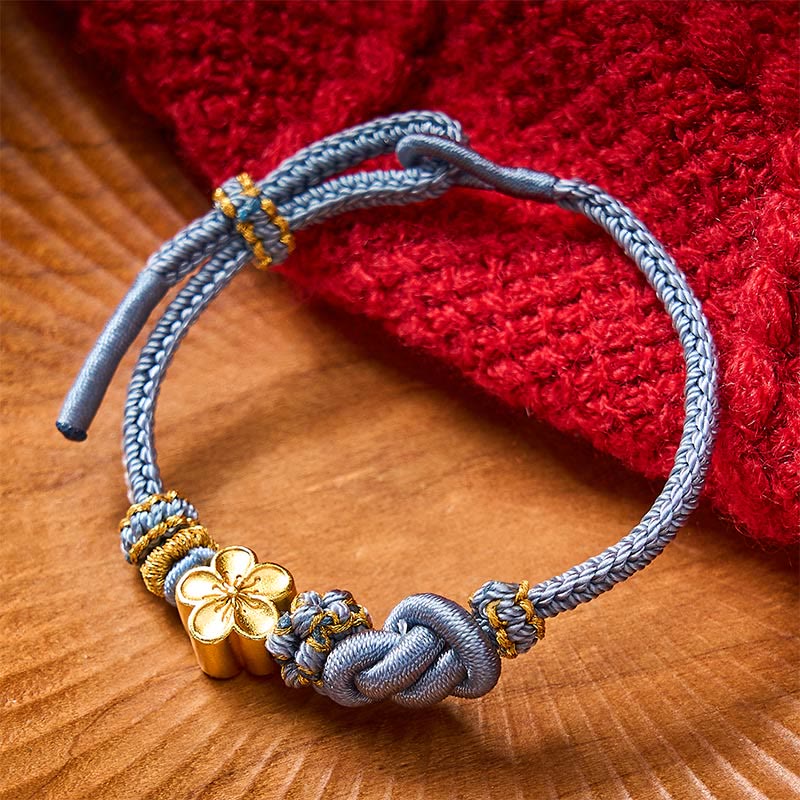 Nimara Ritual Flower Braided Rope Knot Adjustable Bracelet