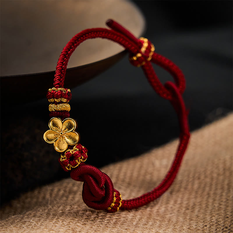 Nimara Ritual Flower Braided Rope Knot Adjustable Bracelet