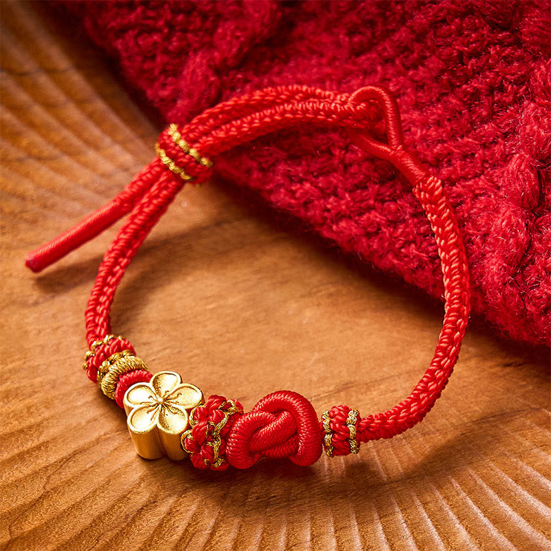 Nimara Ritual Flower Braided Rope Knot Adjustable Bracelet