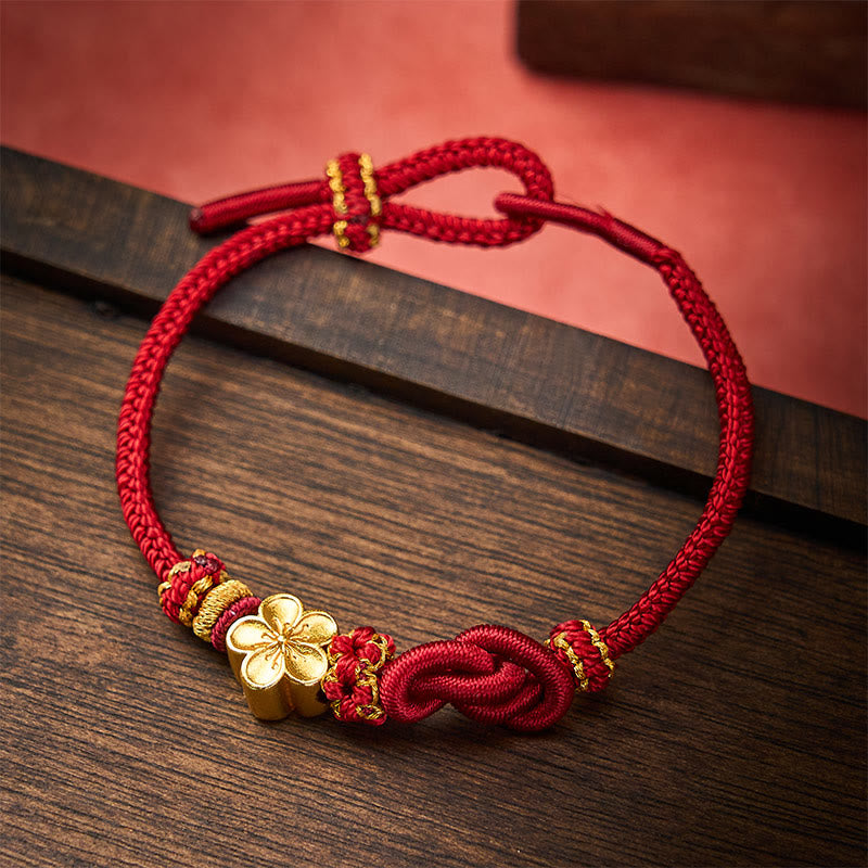 Nimara Ritual Flower Braided Rope Knot Adjustable Bracelet