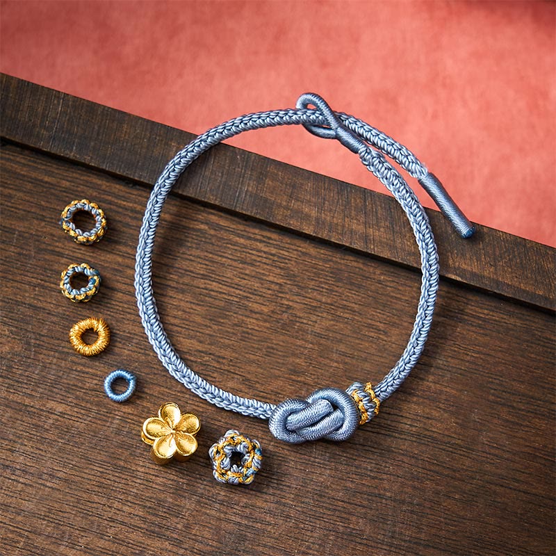 Nimara Ritual Flower Braided Rope Knot Adjustable Bracelet