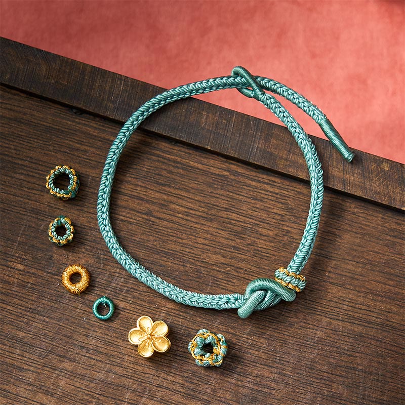 Nimara Ritual Flower Braided Rope Knot Adjustable Bracelet