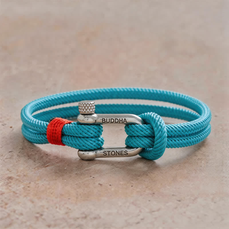 Balance and Calm Titanium Steel Shackle Bracelet