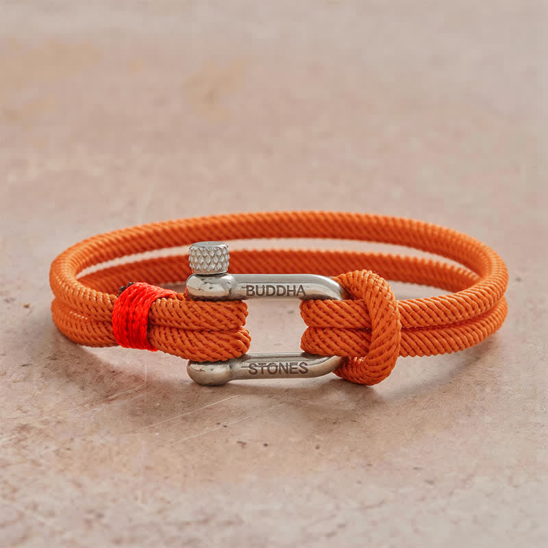 Balance and Calm Titanium Steel Shackle Bracelet