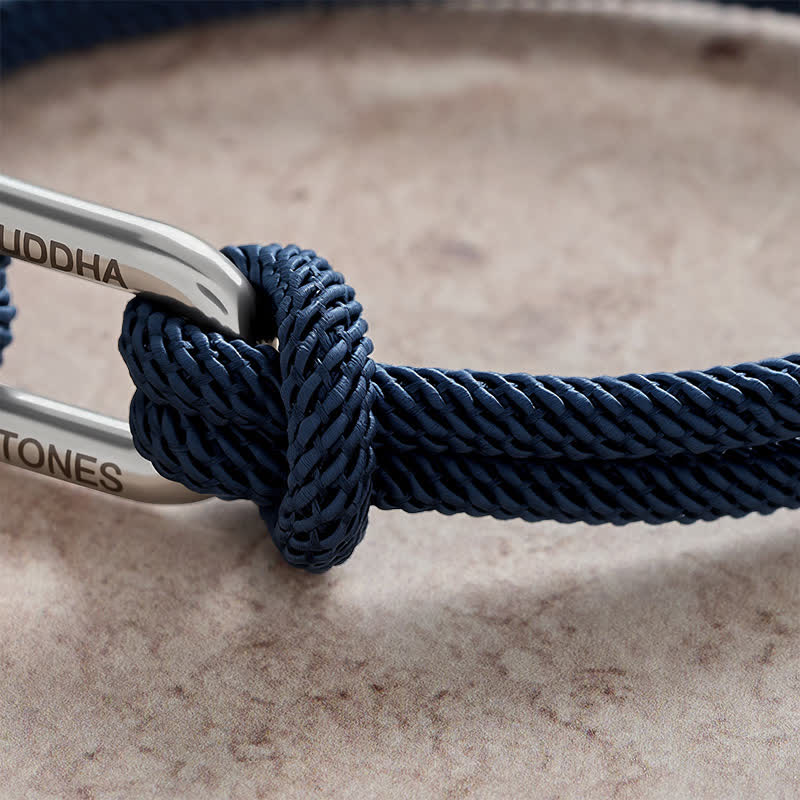 Balance and Calm Titanium Steel Shackle Bracelet