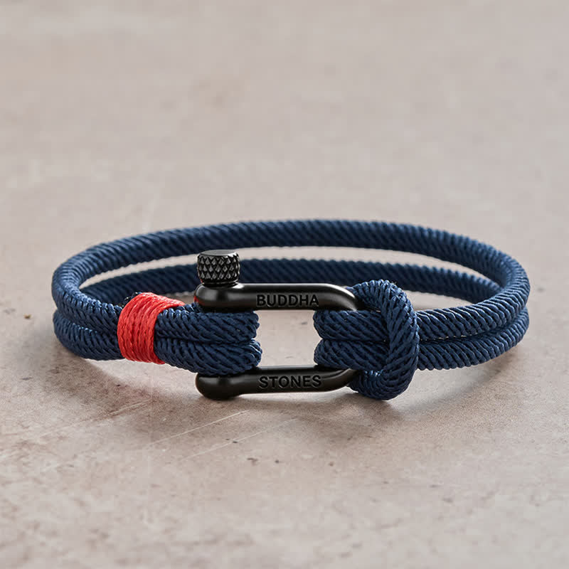 Balance and Calm Titanium Steel Shackle Bracelet