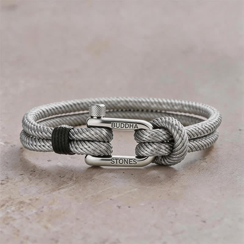 Nimara Ritual Titanium Steel Shackle Rope Strengthen Bracelet