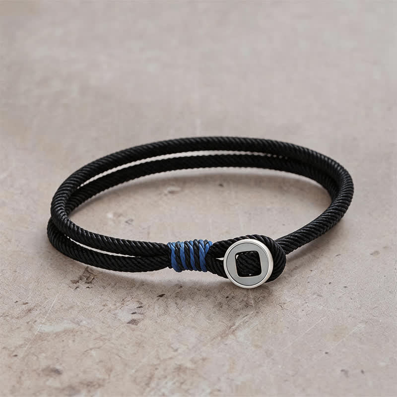 Nimara Ritual 925 Sterling Silver Double Wrap Button Protection Bracelet