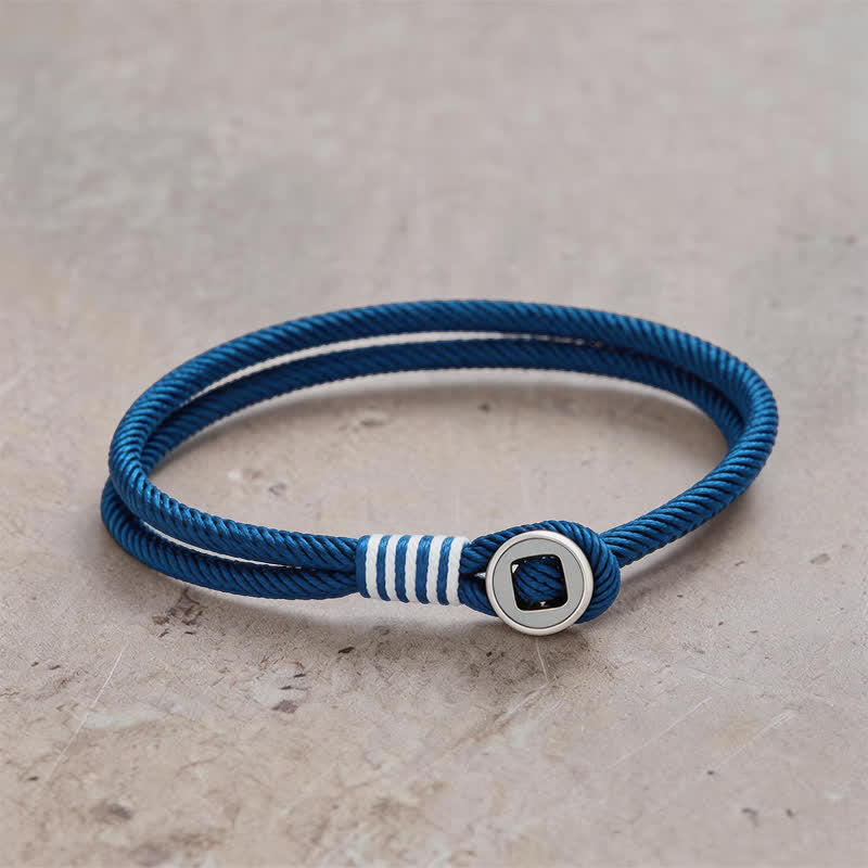 Nimara Ritual 925 Sterling Silver Double Wrap Button Protection Bracelet
