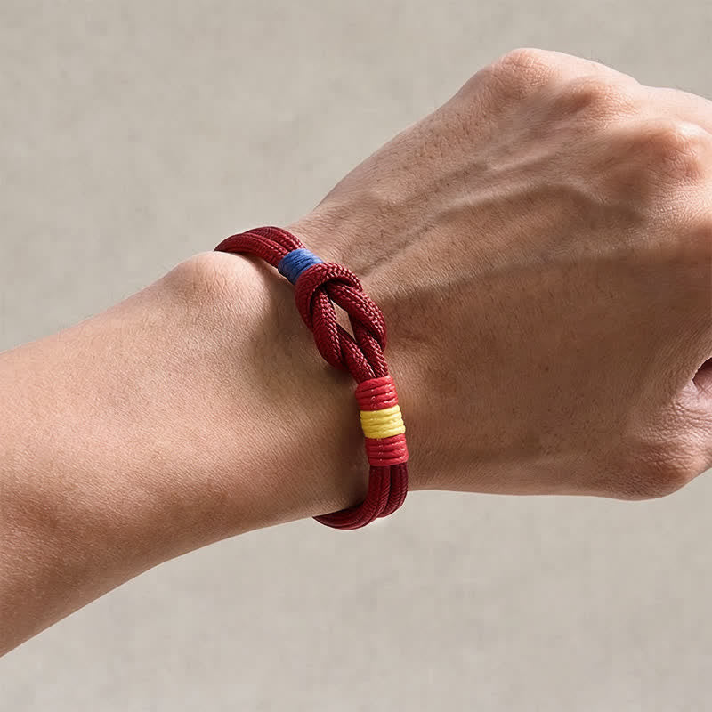 Nimara Ritual Double Wrap Braided Rope Knot Strength Bracelet