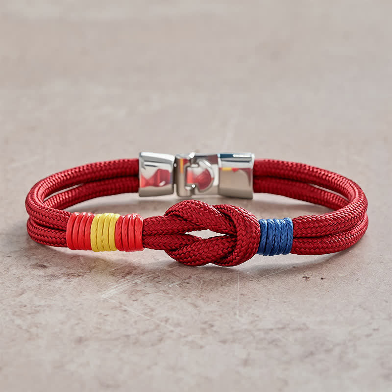 Nimara Ritual Double Wrap Braided Rope Knot Strength Bracelet