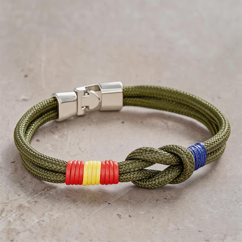 Nimara Ritual Double Wrap Braided Rope Knot Strength Bracelet