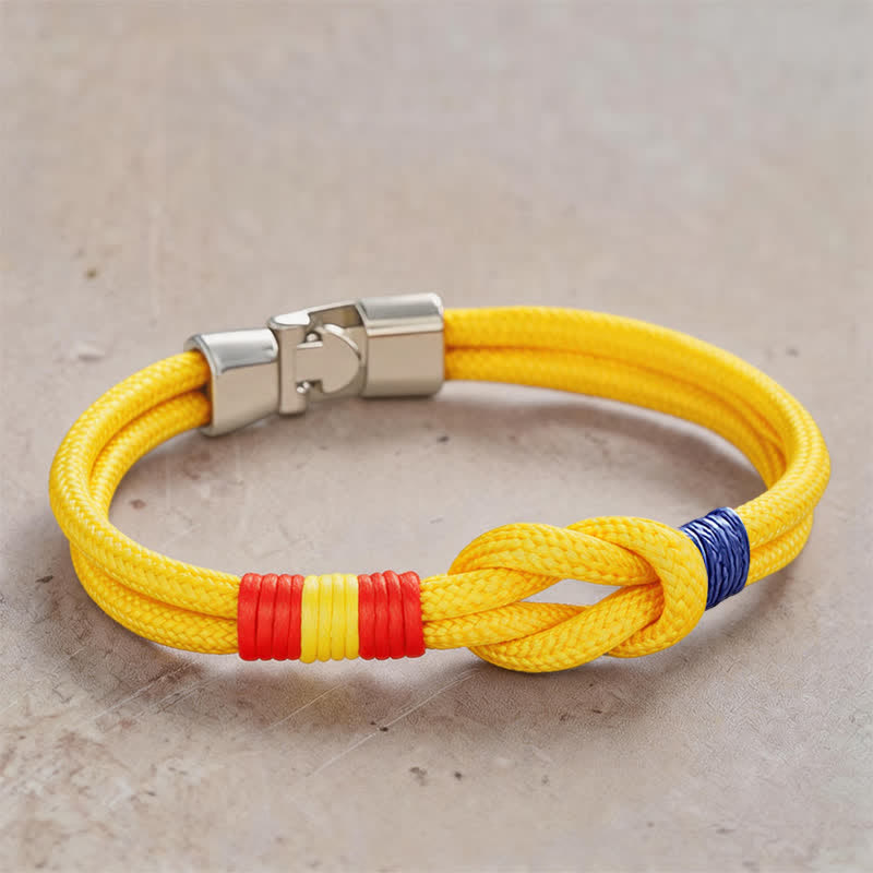 Nimara Ritual Double Wrap Braided Rope Knot Strength Bracelet