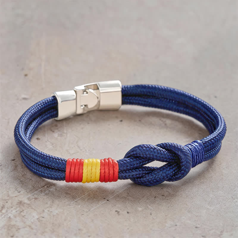 Nimara Ritual Double Wrap Braided Rope Knot Strength Bracelet