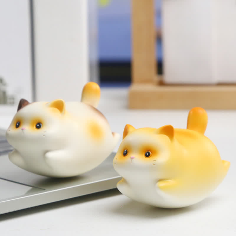 Nimara Ritual Resin Cute Wobble Cat Happiness Cartoon Animal Decor