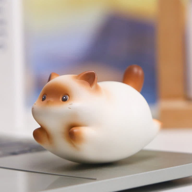 Nimara Ritual Resin Cute Wobble Cat Happiness Cartoon Animal Decor