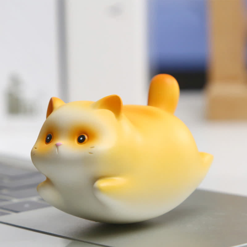 Nimara Ritual Resin Cute Wobble Cat Happiness Cartoon Animal Decor