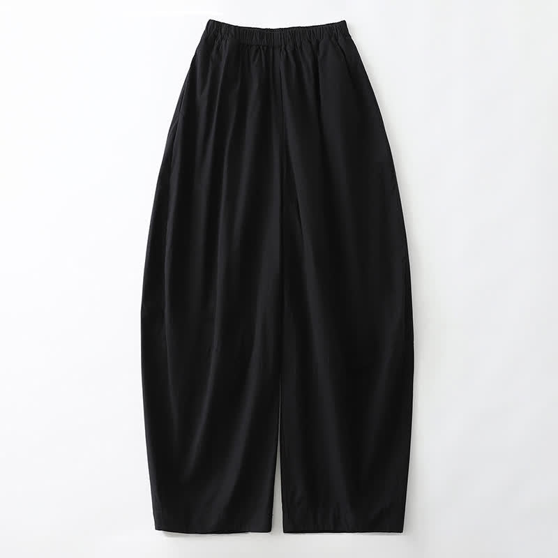 Nimara Ritual Summer Casual Minimalist Solid Cropped Pants Women's Harem Pants With Pockets